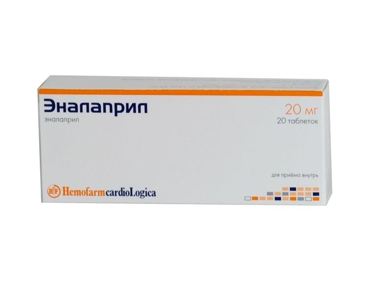 эналаприл-хемофарм 20 мг n20 табл