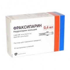 фраксипарин раствор для подкожного введения 3800 ме/0,4 мл n10 шприцев