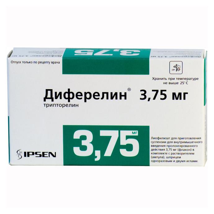 диферелин лиофилизат в/м 3,75 мг n1 амп с растворителем