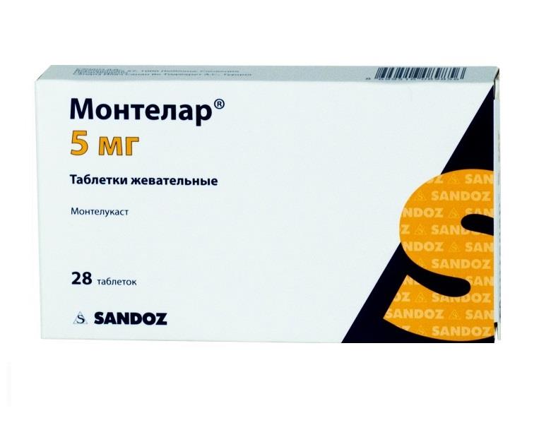 монтелар 5 мг n28 таблетки жевательные