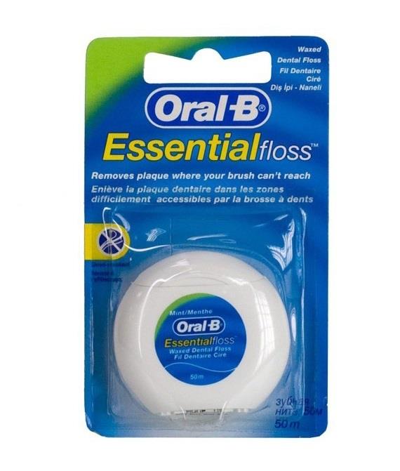 Oral B орал-би зубная нить essential вощеная мятная 50 м