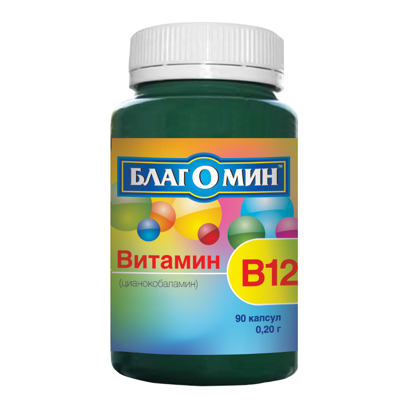 благомин витамин в12 90 капсул (цианокобаламин)