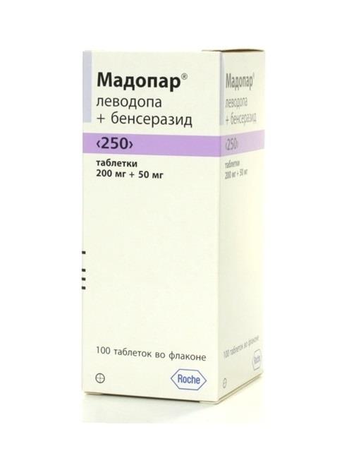 мадопар 250 мг 100 таблетки