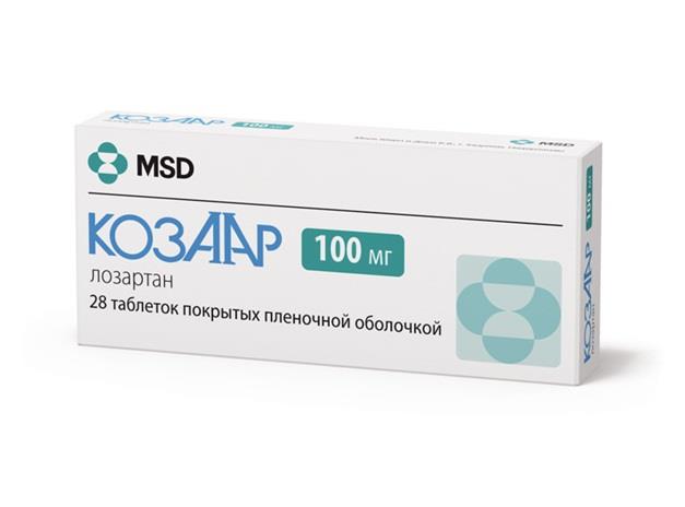 козаар 100 мг 28 табл