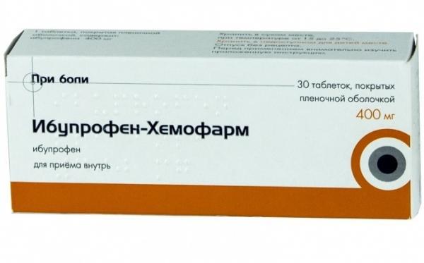 ибупрофен-хемофарм 400 мг 30 табл