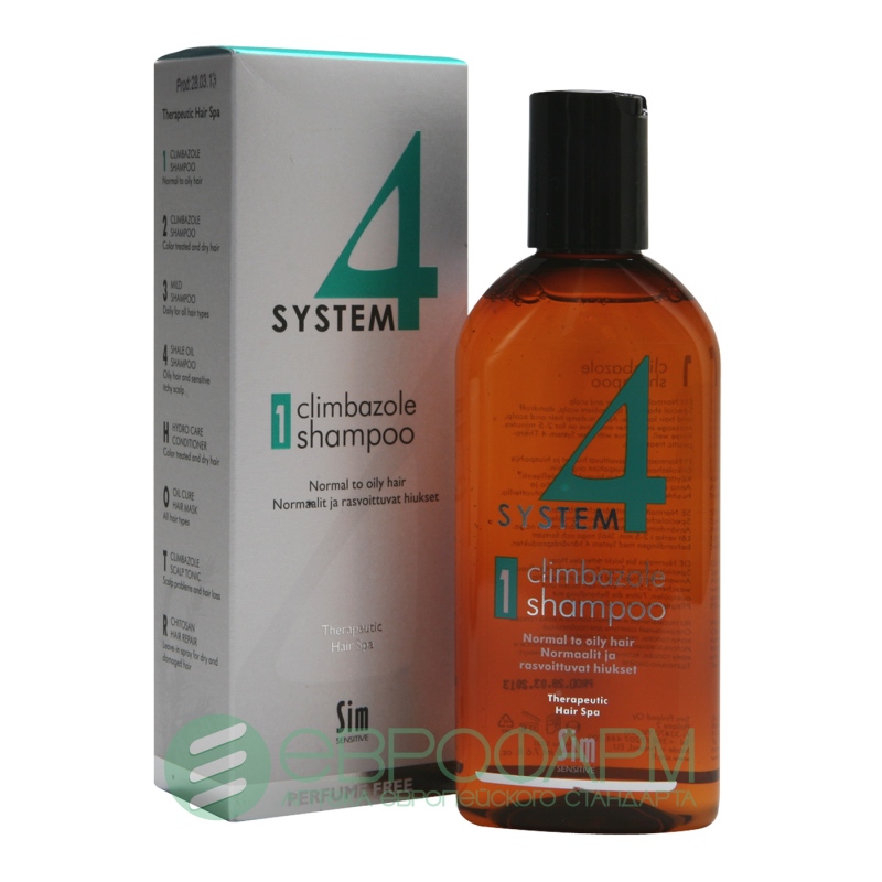 system-4 терапевтический шампунь 1 215 мл для нормальной и жирной кожи