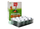 мульти-табс юниор 4 - 11 года фруктовый 60 таблетки жевательные фото