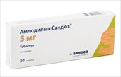 амлодипин-сандоз 5 мг 30 табл фото