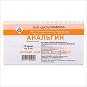 анальгин р-р для в/в и в/м введ 500мг/мл 2мл n10 фото