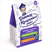 доктор конфеткин форте витамин а/холин черника 90 г драже для детей фото