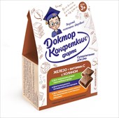 доктор конфеткин форте железо/холин шоколад 90 г драже для детей фото