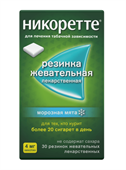 никоретте жевательная резинка 4 мг 30 морозная мята фото