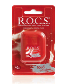 рокс зубная нить рэд эдишн крученая красная 40 м фото