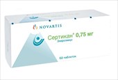 сертикан 0,75 мг 60 табл фото