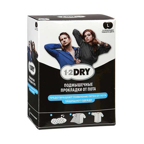 1-2 dry прокладки от пота 12 средние черные фото