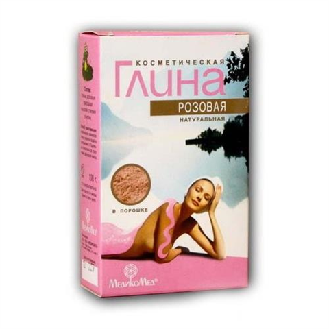 глина пор 100г розовая фото