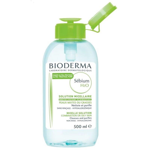 bioderma sebium h2o вода мицеллярная 500мл с помпой фото