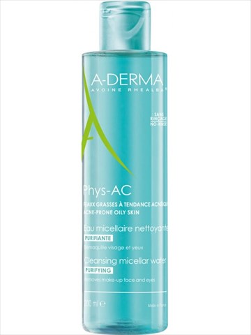 a-derma phys-ac вода мицеллярная очищающая 200мл фото