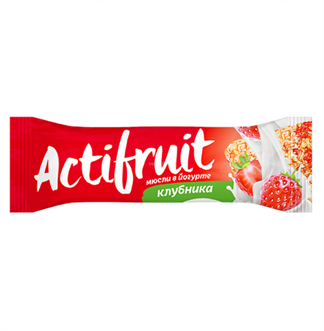 актифрут батончик мюсли клубника в йогурте 30 г фото