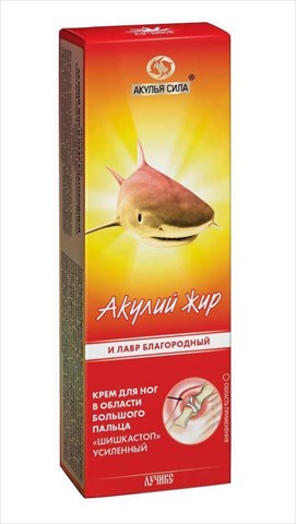 акулий жир крем с лавром благородным для ног от шишек на пальцах усиленный 75 мл фото