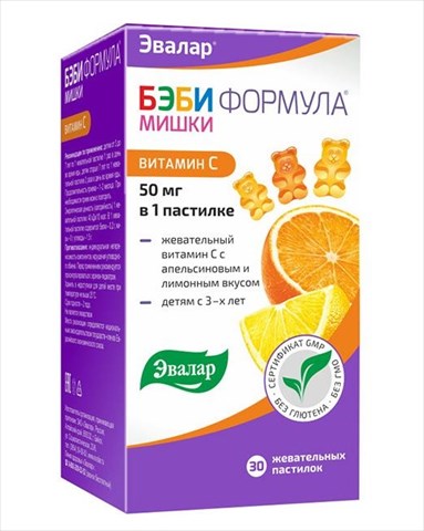 бэби формула мишки витамин с 30 жевательных пастилок фото