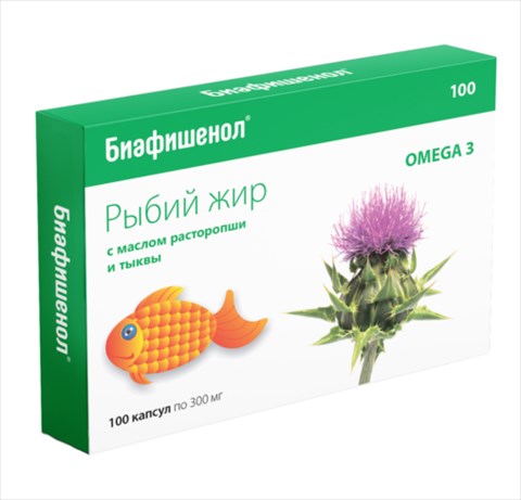 биафишенол рыбий жир омега-3 капсул 300мг 100 масло расторопши и тыквы фото
