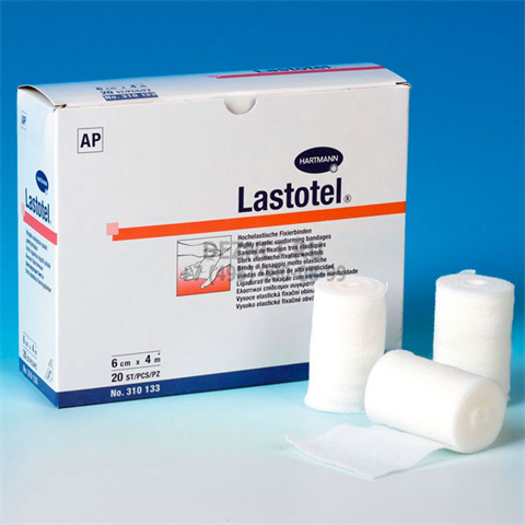 бинт lastotel 4 м * 6 см фиксирующий белый фото