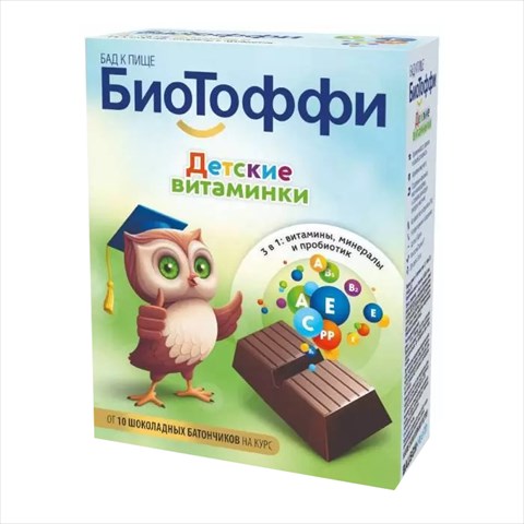 биотоффи детский витаминки батончик 5г n10 фото