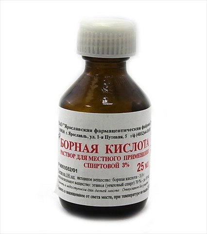 борная кислота спиртовой раствор 3% флакон 25 мл фото