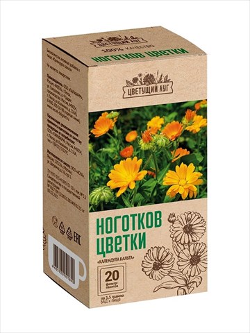 цветущий луг ноготки цветки фильтр-пак 20 фитофарм фото