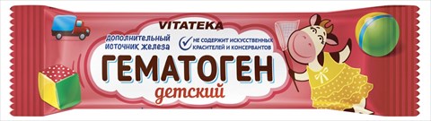 гематоген-витатека плитка 40г детский фото