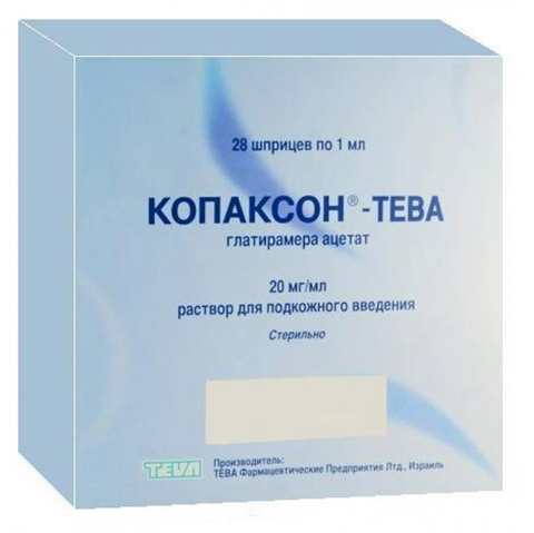 копаксон-тева р-р п/к 20 мг/мл 1 мл 28 шприцев фото