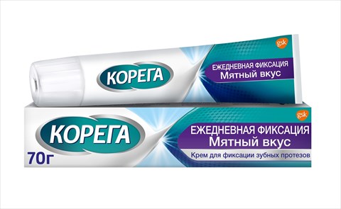 корега крем для фиксации зубных протезов ежедневная фиксация 70мл мятный вкус фото