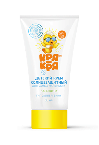 кря-кря солнцезащитный крем spf50 плюс календула 50 мл фото