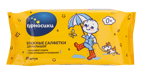 курносики салфетки влажные детские 80 шт 40016 фото