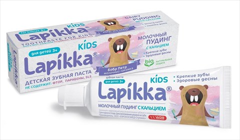 лапикка зубная паста кидс 3 плюс молочный пудинг 45 г фото