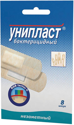 пластырь унипласт набор бактерицидный незаметный n8 фото