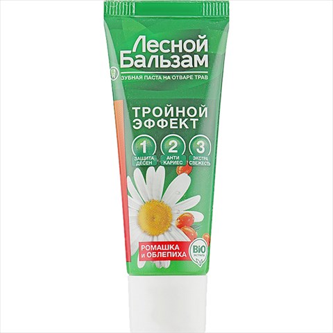 лесной бальзам зубная паста ромашка и облепиха 75 мл плюс опол-тель фото