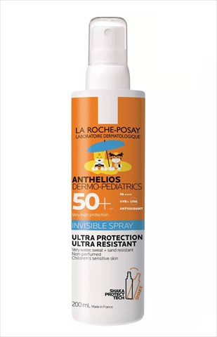 ля рош позе антгелиос дермо-педиатрикс спрей для лица и тела 200мл spf50 плюс невидимый фото