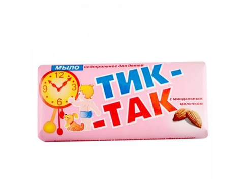 мыло детское тик-так с миндальным молочком 100 г фото