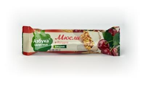азбука здоровья мюсли батончик вишня в йогурте 30 г  фото