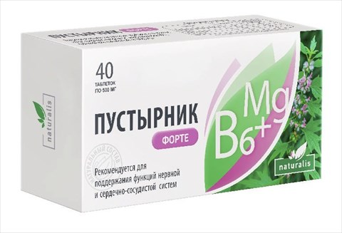натуралис пустырник форте с вит в6 и магнием таб 40 фото