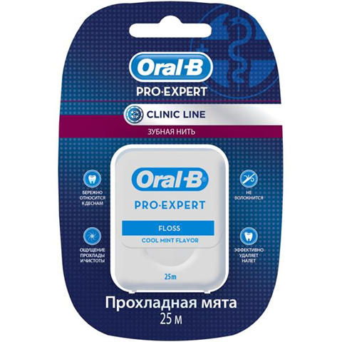 орал-би зубная нить pro expert clinic мятная 25 м фото
