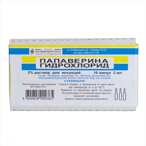 папаверин р-р для ин 20мг/мл 2мл n10 фото