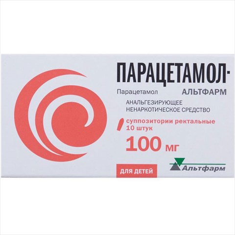 парацетамол-альтфарм супп рект для детей 100мг n10 фото
