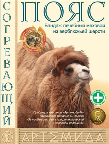 пояс согревающий из верблюжей шерсти артемида р m (70-85 см) фото