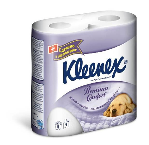 клинекс бумага туалетная белый декор 4 рулона фото