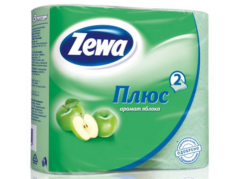 зева бумага туалетная 2хслойная яблоко 4 рулона фото