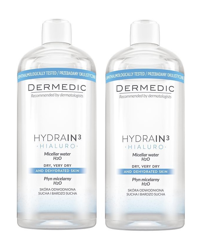 Вода h2o отзывы. Dermedic hydrain3. Дермедик мицеллярная вода h2o гидреин 3 гиалуро. Dermedic redness вода мицеллярная h2o 500мл. Hydrain3 для жирной кожи.
