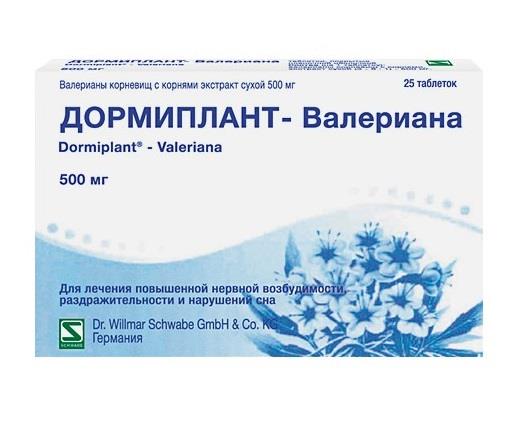 дормиплант-валериана 25 табл